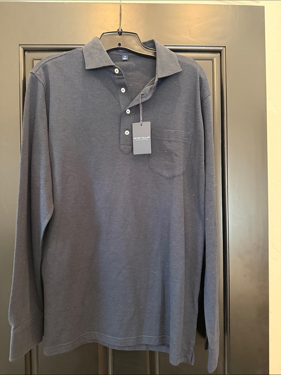Peter Millar Other - Peter Millar Long-Sleeve Polo Shirt - Navy Blue